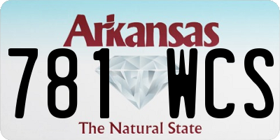 AR license plate 781WCS