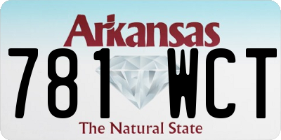 AR license plate 781WCT
