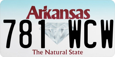 AR license plate 781WCW