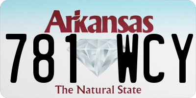 AR license plate 781WCY