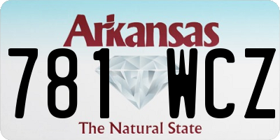 AR license plate 781WCZ