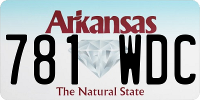 AR license plate 781WDC
