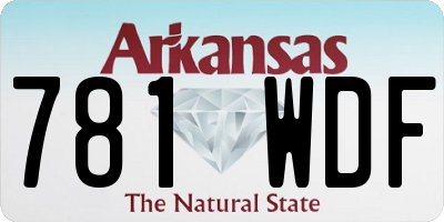 AR license plate 781WDF