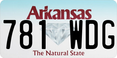 AR license plate 781WDG