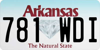AR license plate 781WDI