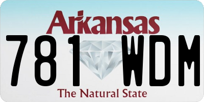AR license plate 781WDM