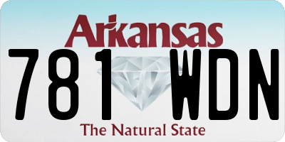 AR license plate 781WDN
