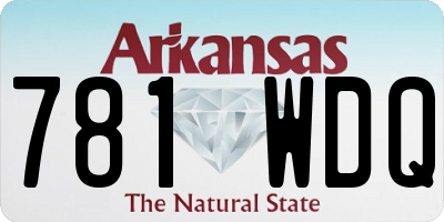 AR license plate 781WDQ