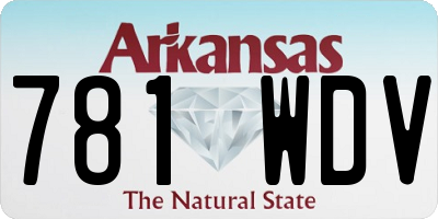 AR license plate 781WDV