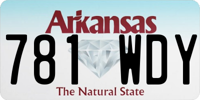 AR license plate 781WDY