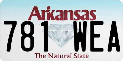 AR license plate 781WEA