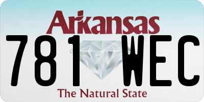 AR license plate 781WEC