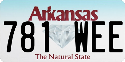 AR license plate 781WEE
