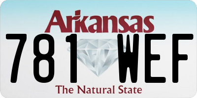 AR license plate 781WEF