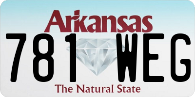 AR license plate 781WEG