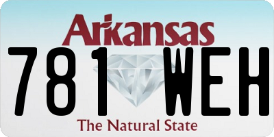 AR license plate 781WEH