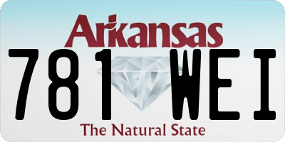 AR license plate 781WEI