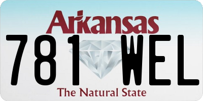 AR license plate 781WEL
