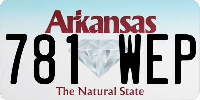 AR license plate 781WEP
