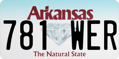 AR license plate 781WER