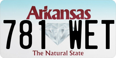 AR license plate 781WET