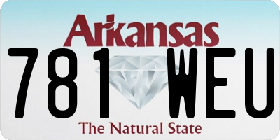 AR license plate 781WEU