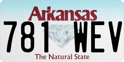 AR license plate 781WEV