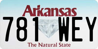 AR license plate 781WEY