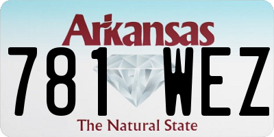 AR license plate 781WEZ