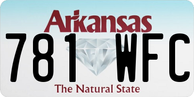 AR license plate 781WFC