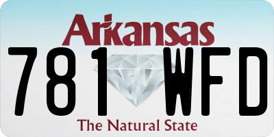 AR license plate 781WFD