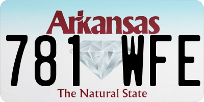 AR license plate 781WFE
