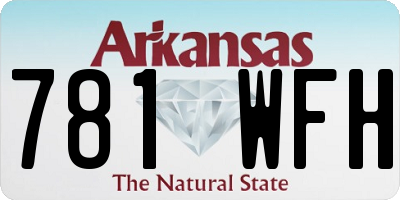 AR license plate 781WFH