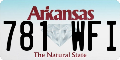 AR license plate 781WFI