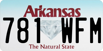 AR license plate 781WFM