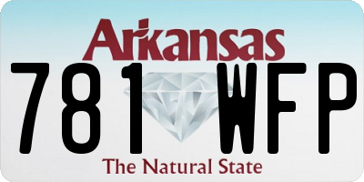 AR license plate 781WFP