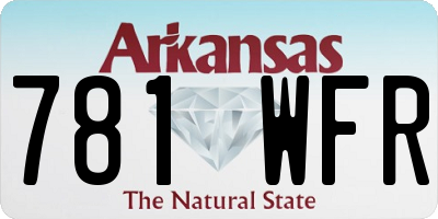 AR license plate 781WFR