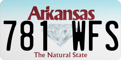 AR license plate 781WFS