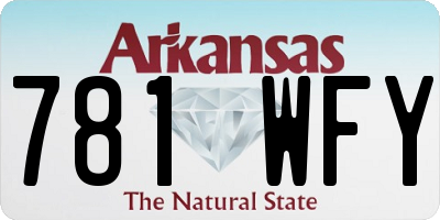 AR license plate 781WFY