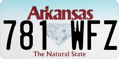 AR license plate 781WFZ