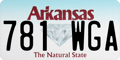 AR license plate 781WGA