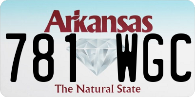 AR license plate 781WGC