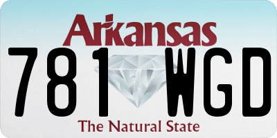 AR license plate 781WGD
