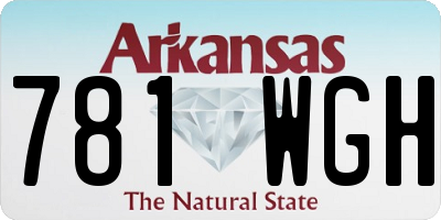 AR license plate 781WGH