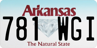AR license plate 781WGI