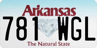 AR license plate 781WGL