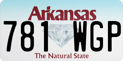 AR license plate 781WGP