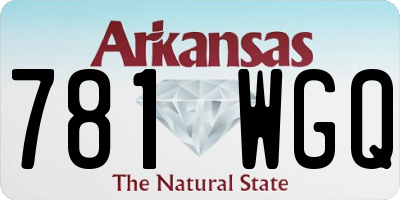 AR license plate 781WGQ