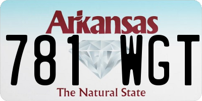 AR license plate 781WGT