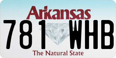 AR license plate 781WHB